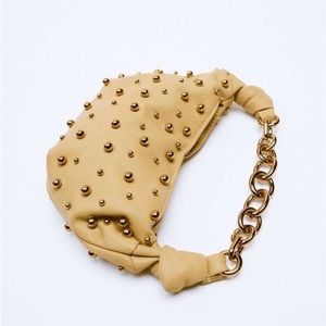 Zara beige beaded mini bag